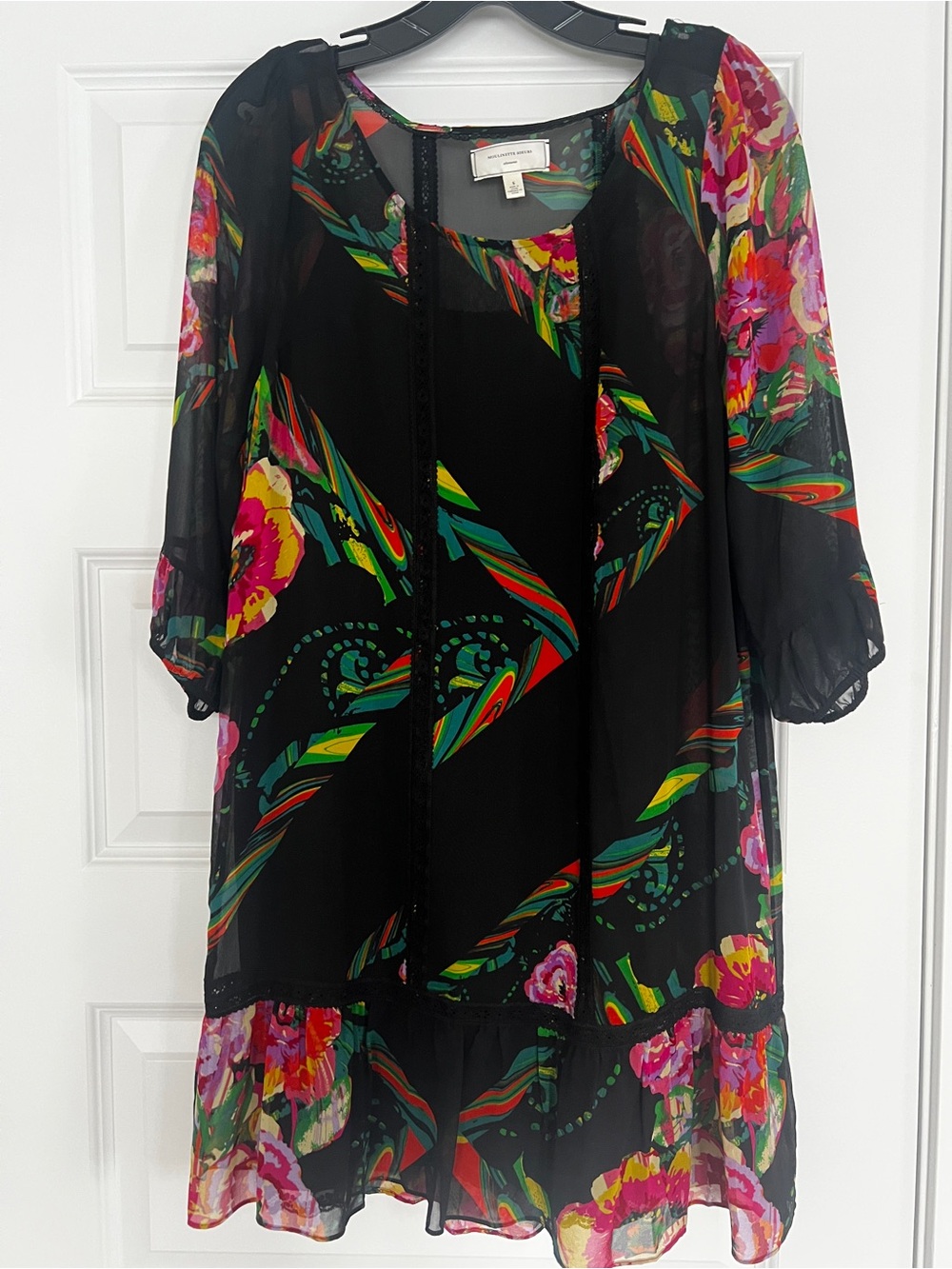 Anthropologie Silk Sheer Dress